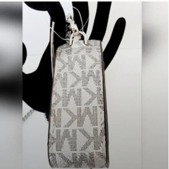Michael Kors SILVER Bag, Earbuds Keyring, Lipstick Lanyard Necklace BUNDLE NWT! - Picture 12 of 15
